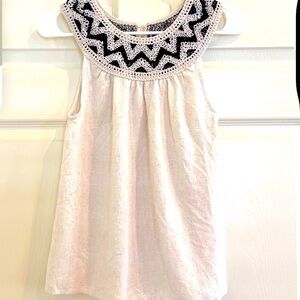 HAZEL HAZE sleeveless top with crochet detail